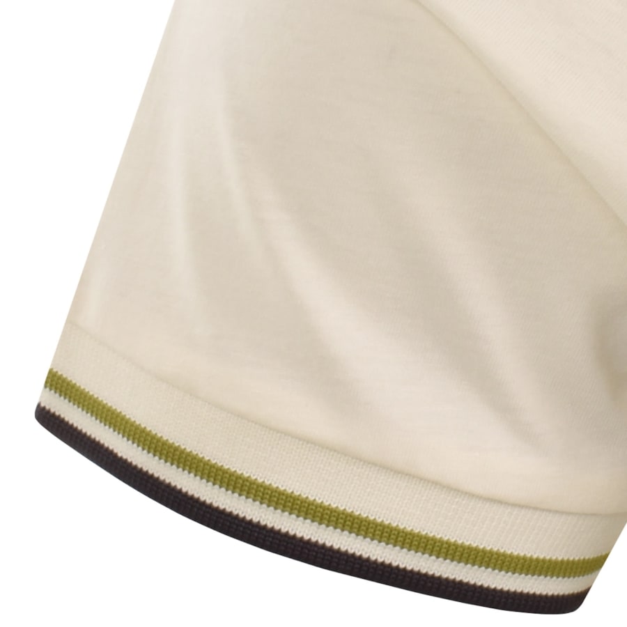 Image number 4 for Fred Perry Twin Tipped T Shirt Cream