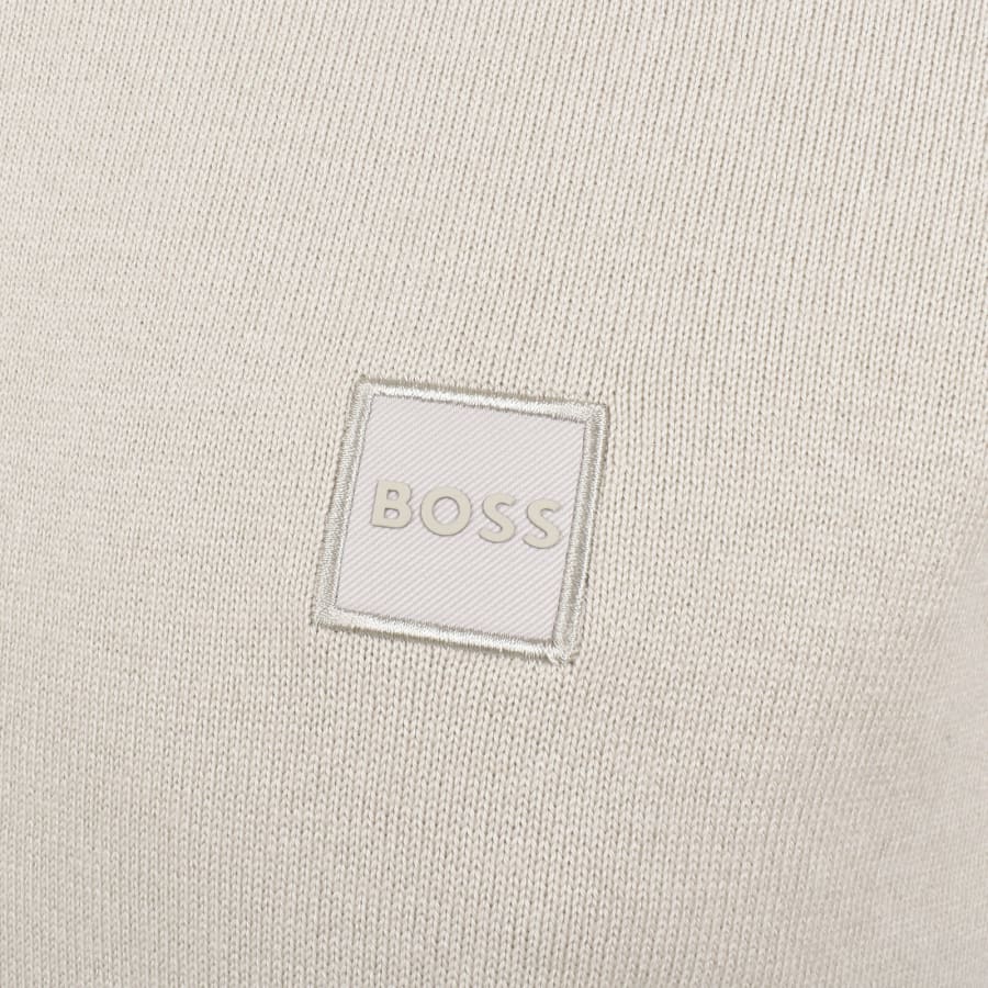 Image number 3 for BOSS Kanobix Half Zip Jumper Beige