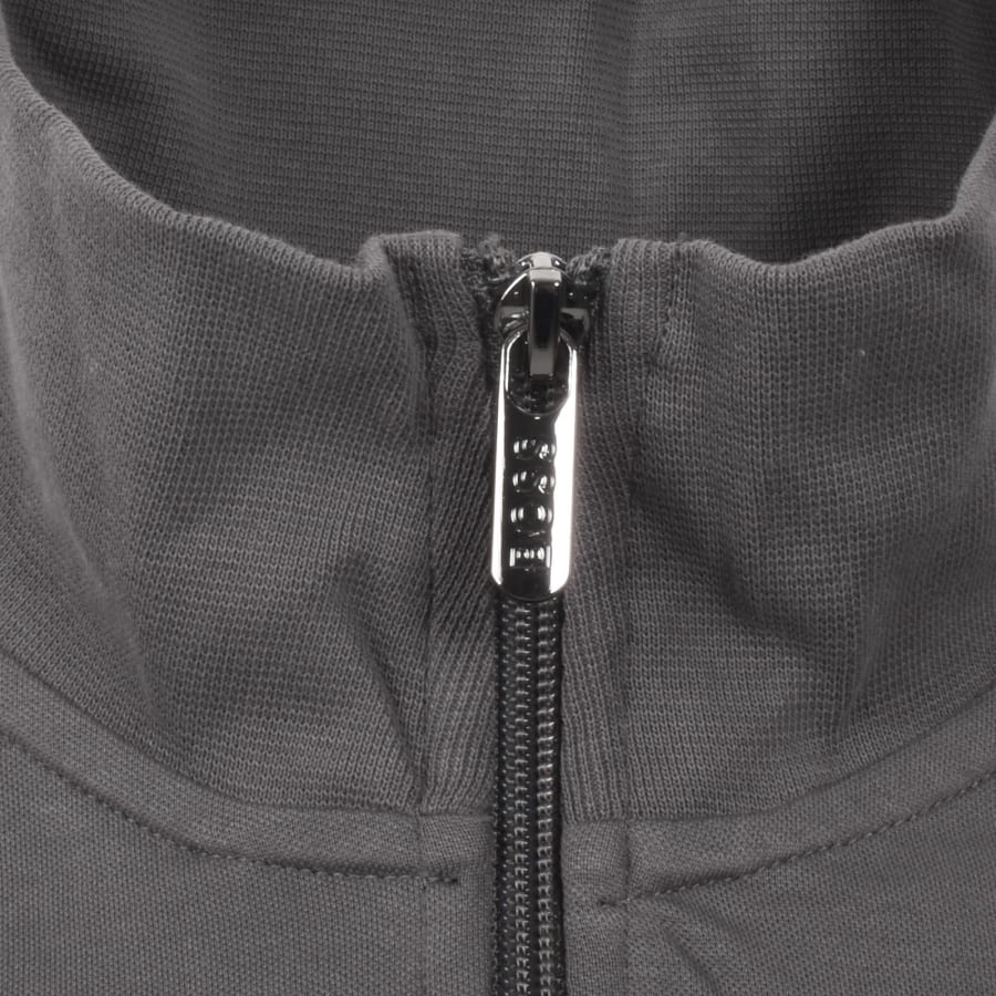Image number 4 for BOSS Lounge Quarter Zip Sweatshirt Grey