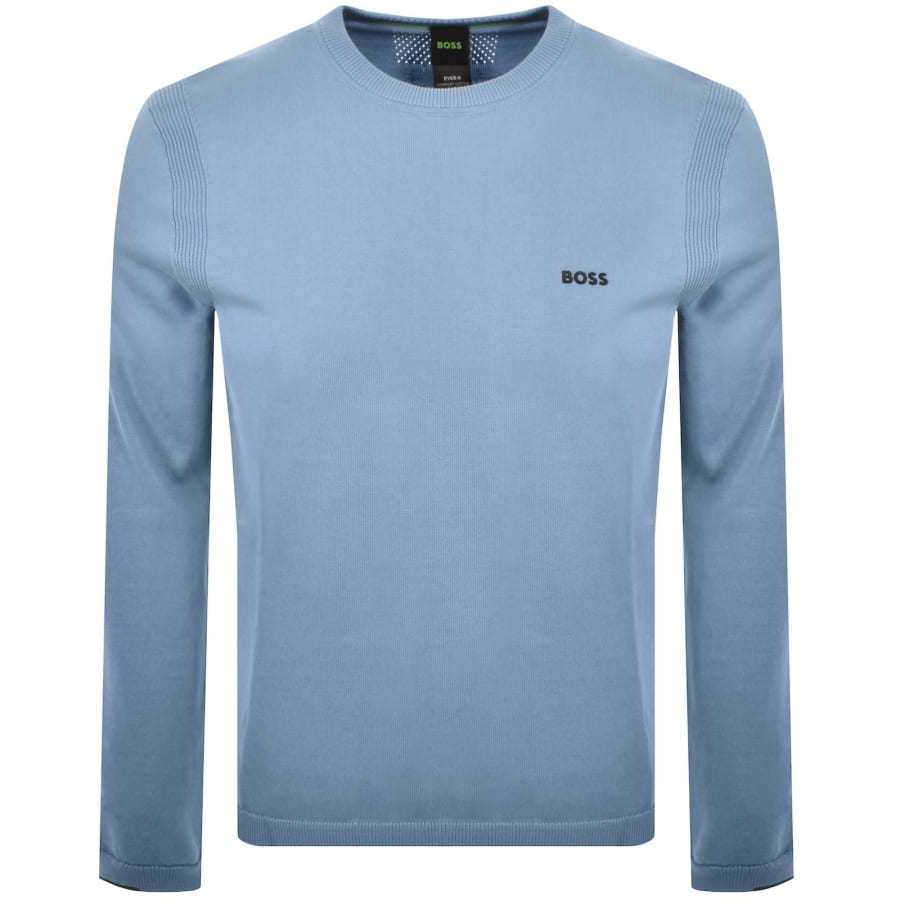 Image number 1 for BOSS Ever X Crew Neck Jumper Blue