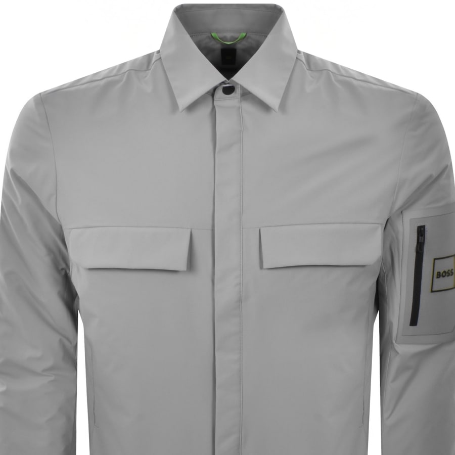 Image number 3 for BOSS Tour Padded Overshirt Grey