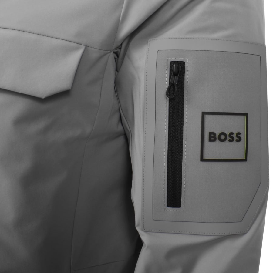 Image number 4 for BOSS Tour Padded Overshirt Grey