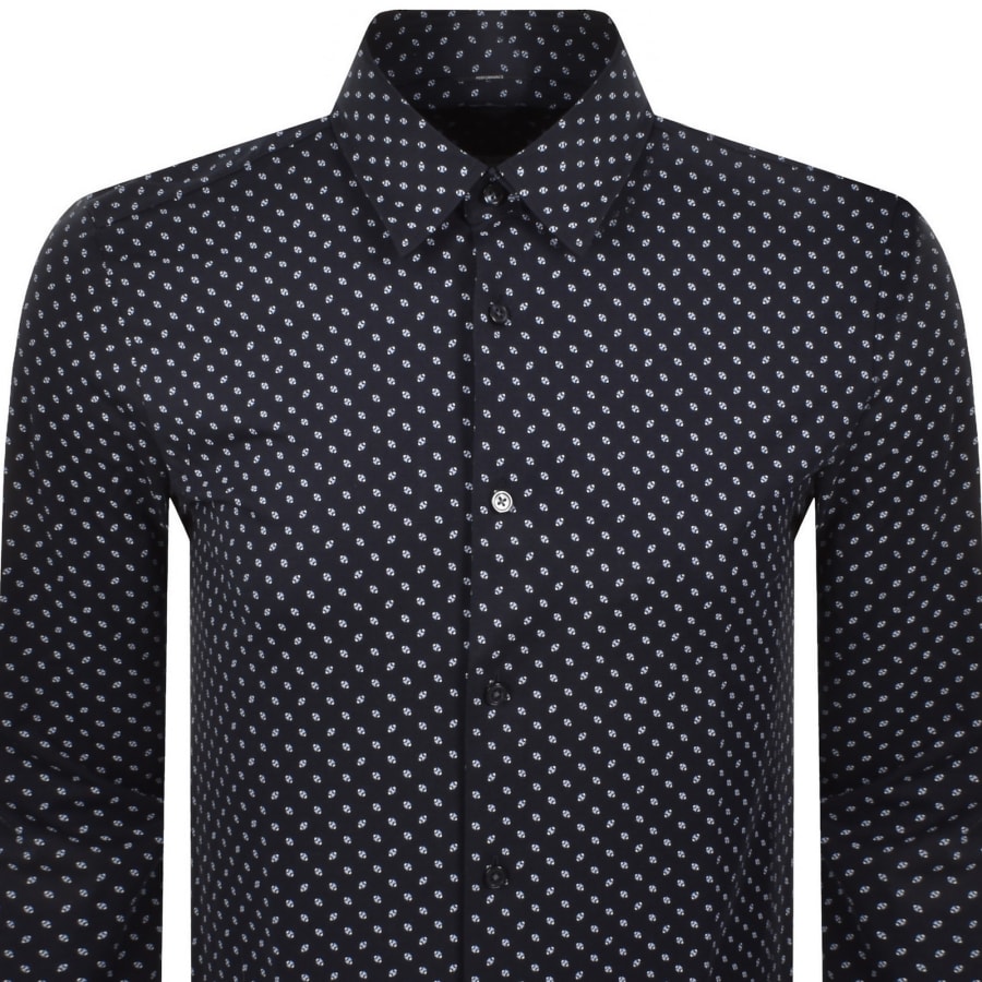 Image number 2 for BOSS P Roan Slim Fit Shirt Dark Blue