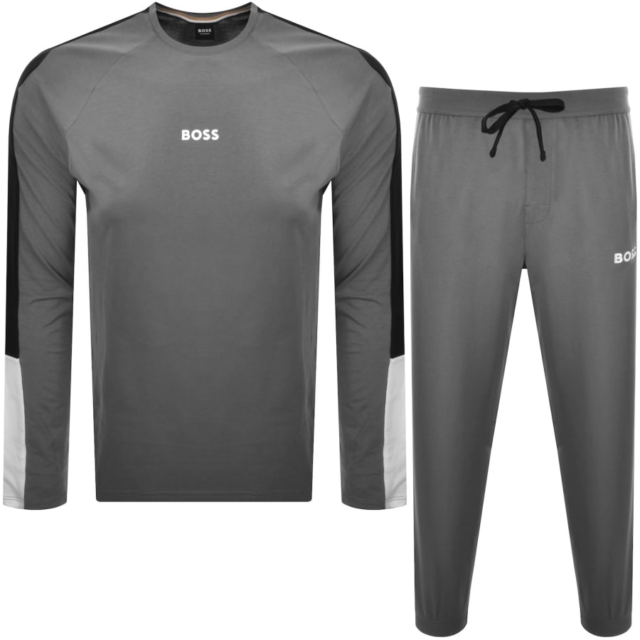 Image number 1 for BOSS Balance T Shirt And Joggers Set Grey