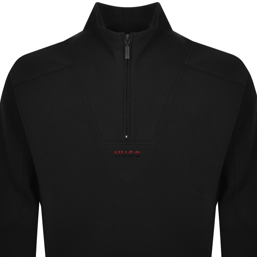 Image number 2 for HUGO Atlas Half Zip Sweatshirt Black