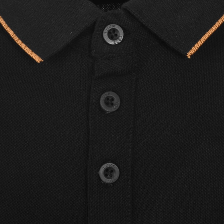 Image number 4 for Luke 1977 Ricky Gold Polo T Shirt Black