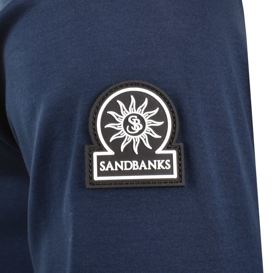 Image number 4 for Sandbanks Silicone Zip Polo Shirt Navy