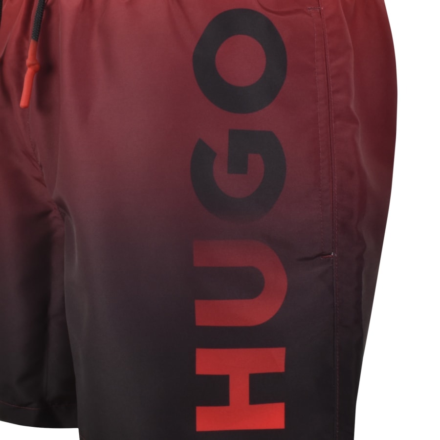 Image number 3 for HUGO Ray Swim Shorts Red