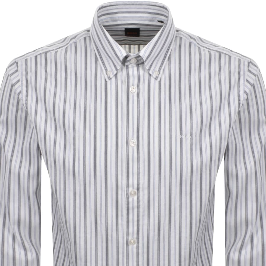 Image number 2 for BOSS Ricoplus Long Sleeved Shirt White