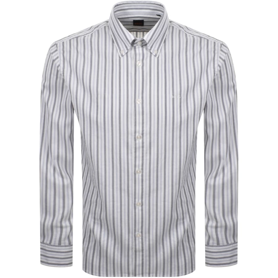 Image number 1 for BOSS Ricoplus Long Sleeved Shirt White