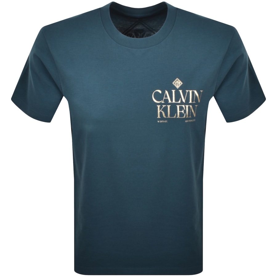 Image number 2 for Calvin Klein Jeans Graphic T Shirt Blue