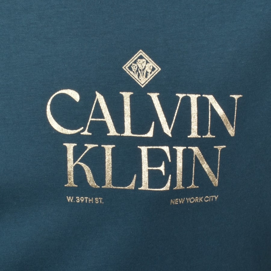 Image number 4 for Calvin Klein Jeans Graphic T Shirt Blue