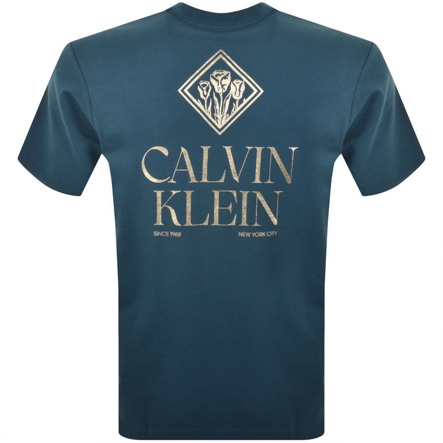 Image number 5 for Calvin Klein Jeans Graphic T Shirt Blue