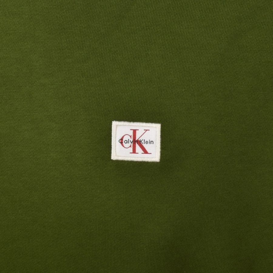 Image number 3 for Calvin Klein Jeans Badge Hoodie Green
