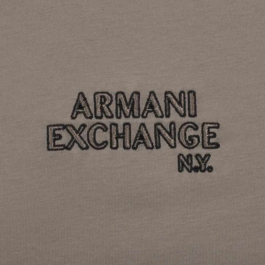 Image number 3 for Armani Exchange Logo T Shirt Brown