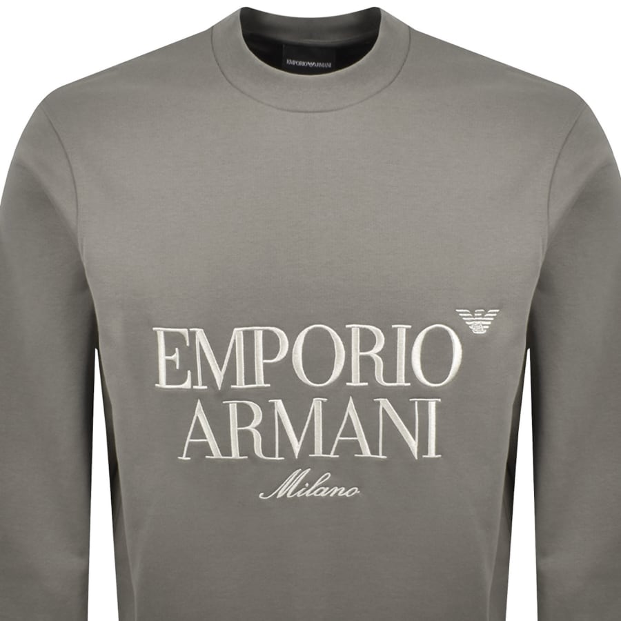 Image number 2 for Emporio Armani Logo Sweatshirt Grey