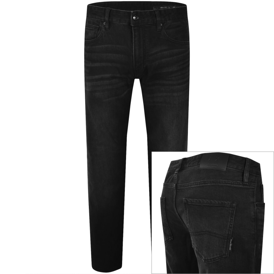 Image number 1 for Armani Exchange J13 Slim Fit Jeans Black