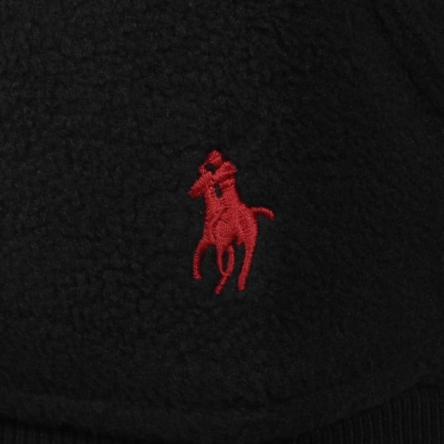 Image number 3 for Ralph Lauren Fleece Hoodie Black