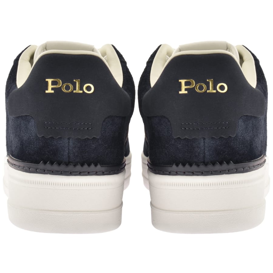 Image number 2 for Ralph Lauren Masters Court Trainers Navy