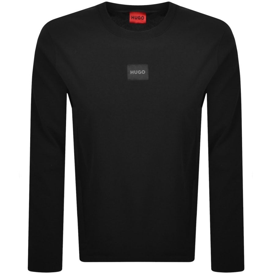 Image number 1 for HUGO Mael Long Sleeve T Shirt Black