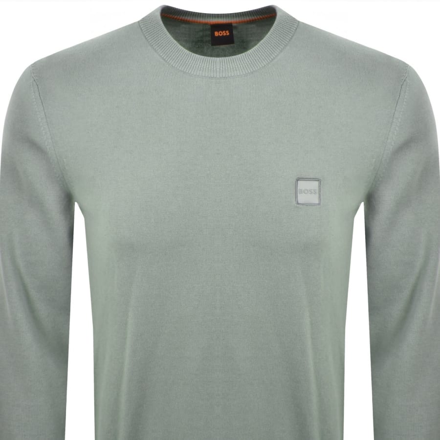 Image number 2 for BOSS Kanovano Knit Jumper Green