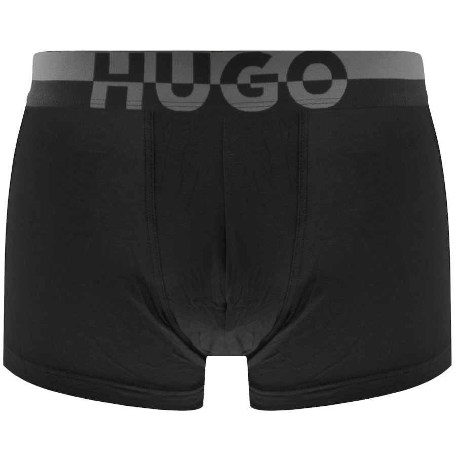 Image number 2 for HUGO 3 Pack Split Logo Trunks Black