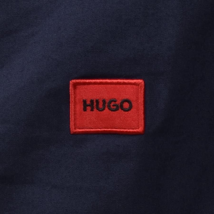 Image number 3 for HUGO Long Sleeved Ermo Shirt Navy