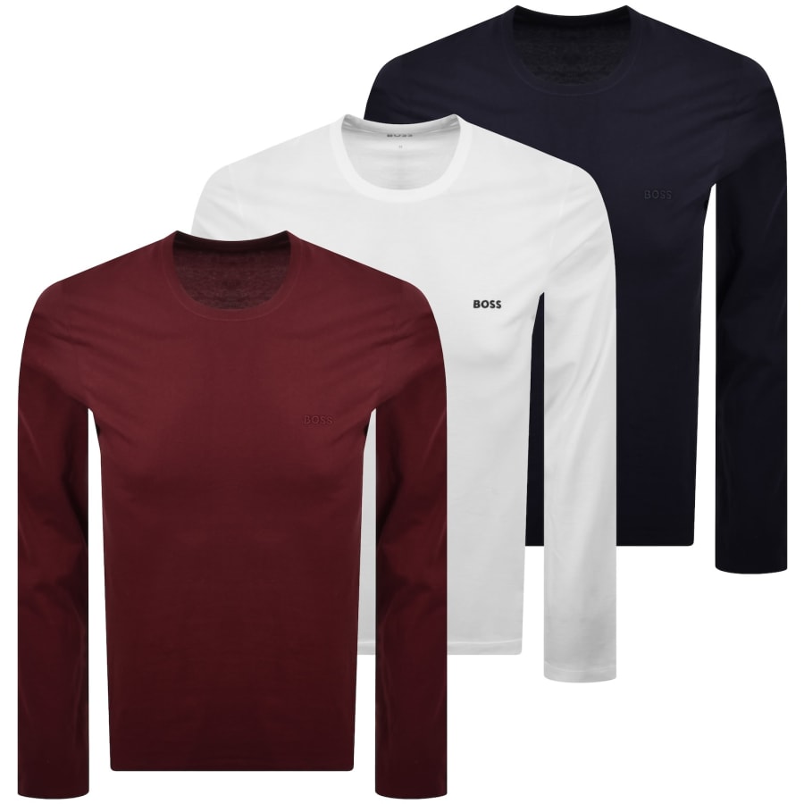 Image number 1 for BOSS 3 Pack Long Sleeve T Shirts