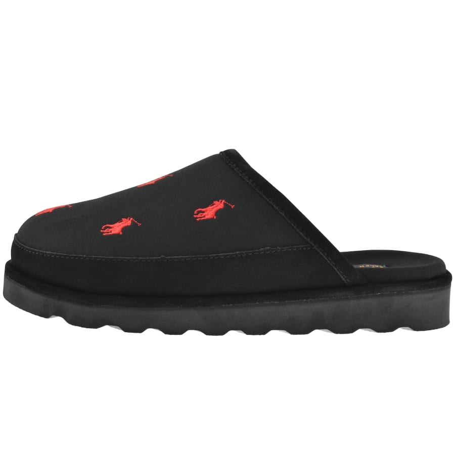 Image number 2 for Ralph Lauren Reade Scuff Slippers Black