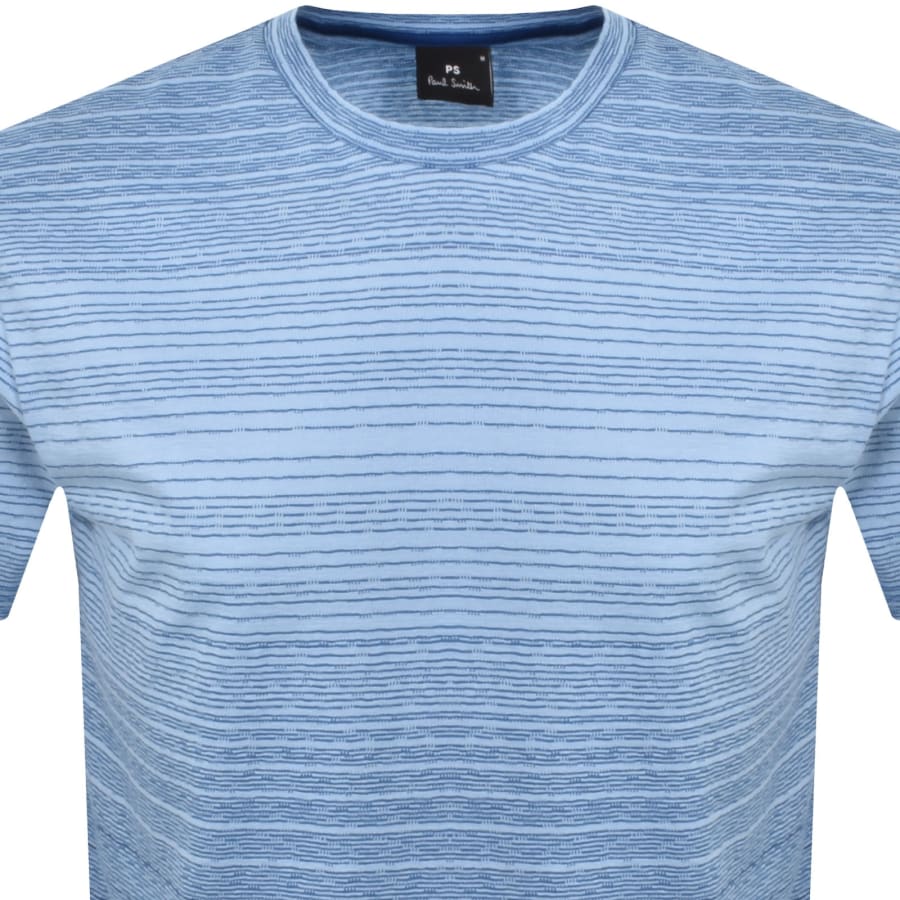 Image number 2 for Paul Smith Stripe T Shirt Blue
