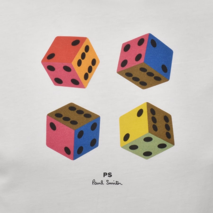 Image number 3 for Paul Smith Dice T Shirt White