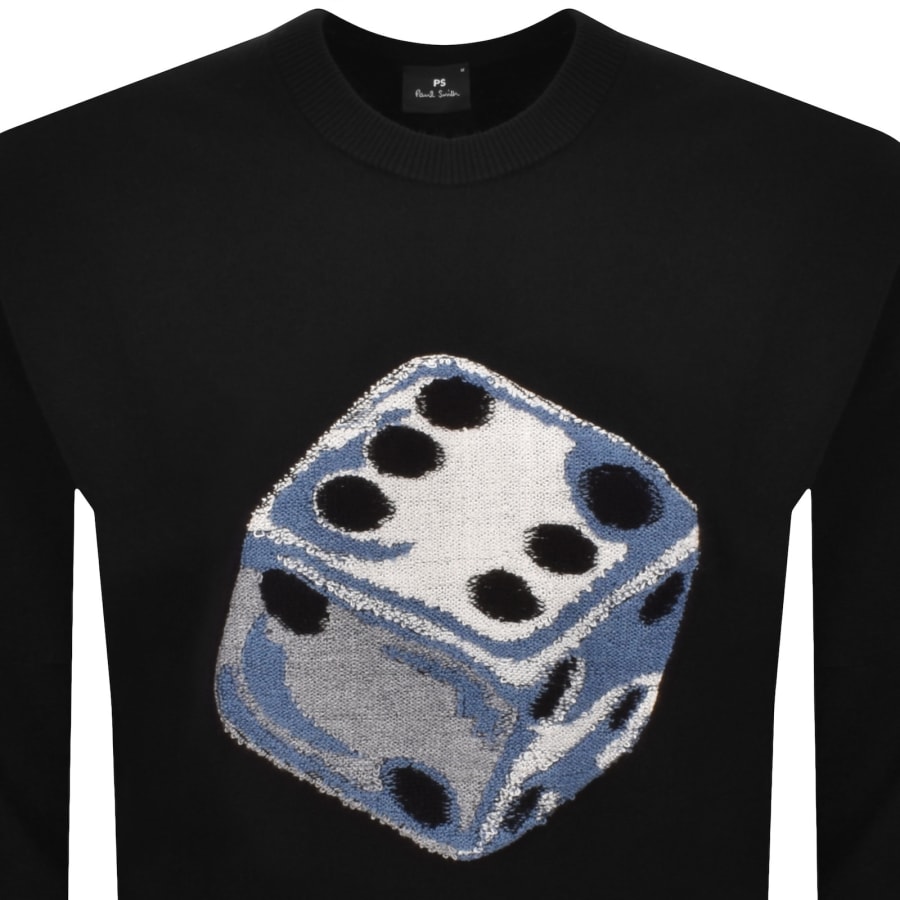 Image number 2 for Paul Smith Dice Wool Jumper Black