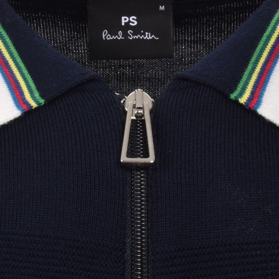 Image number 3 for Paul Smith Full Zip Knit Cardigan Navy
