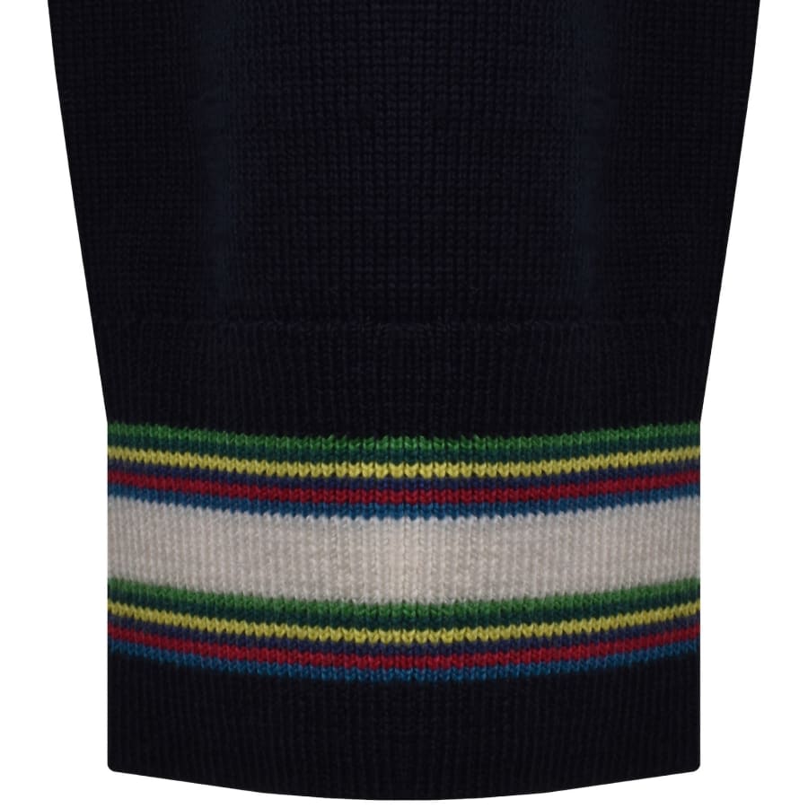 Image number 4 for Paul Smith Full Zip Knit Cardigan Navy