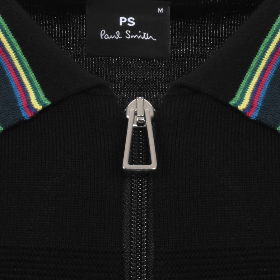 Image number 3 for Paul Smith Full Zip Knit Cardigan Black