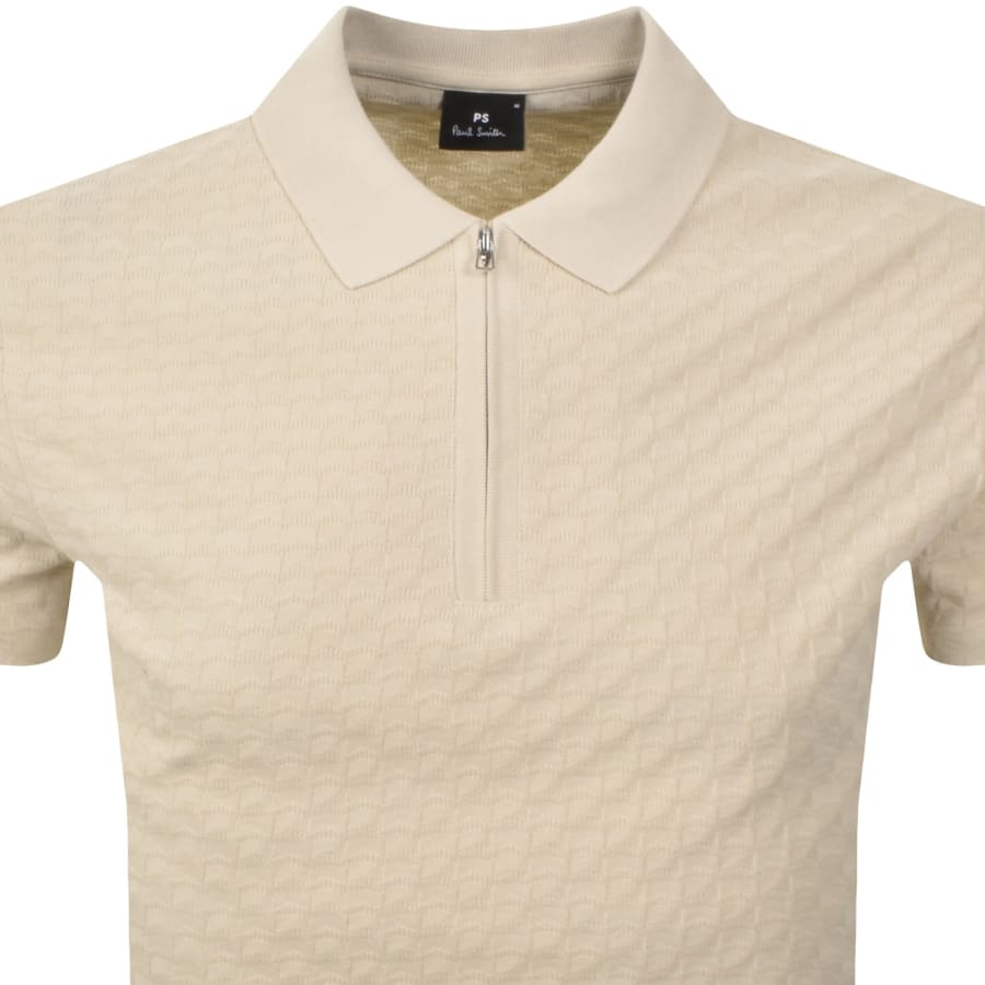 Image number 2 for Paul Smith Short Sleeved Polo T Shirt Beige