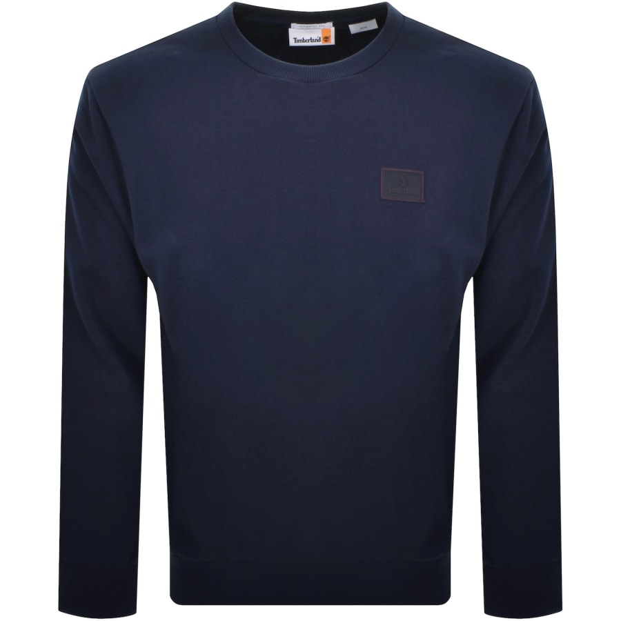 Image number 1 for Timberland Silicone Badge Sweatshirt Navy