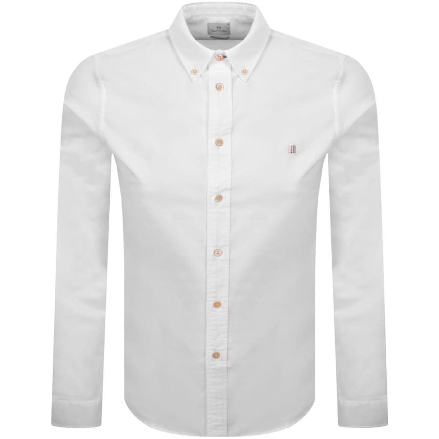 Image number 1 for Paul Smith Tailored Fit Long Sleeve Shirt White