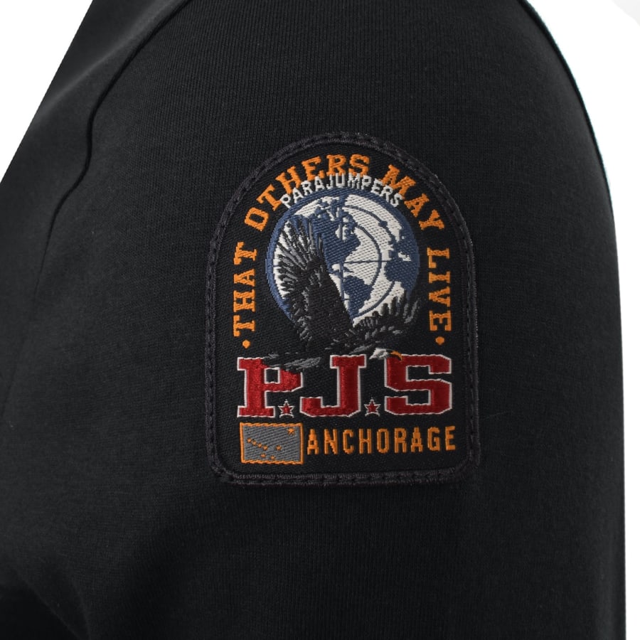 Image number 4 for Parajumpers KIP Long Sleeve T Shirt Black
