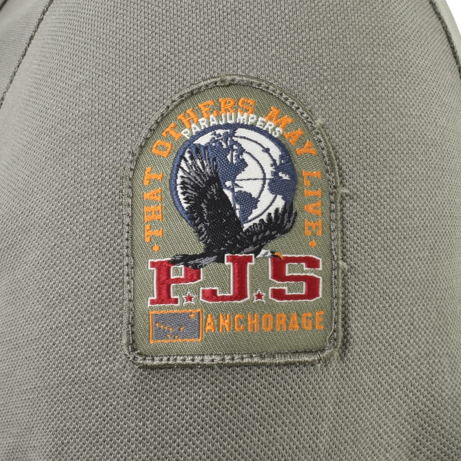 Image number 4 for Parajumpers Gangapuma Polo T Shirt Grey