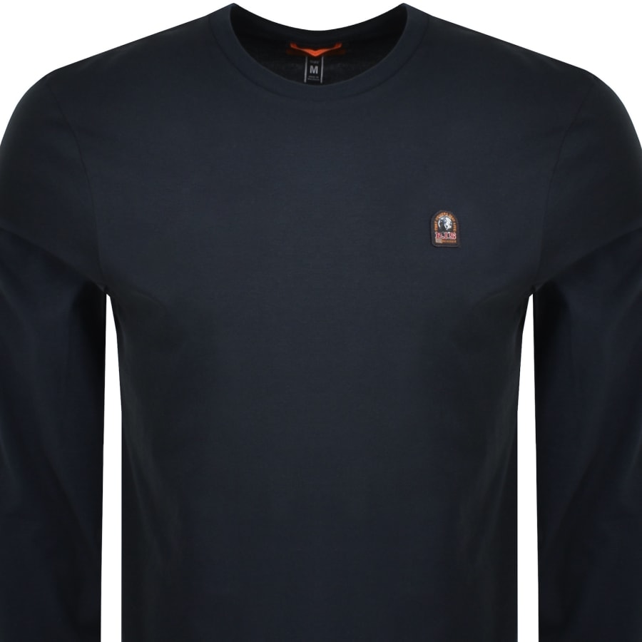 Image number 3 for Parajumpers KIP Long Sleeve T Shirt Blue Navy