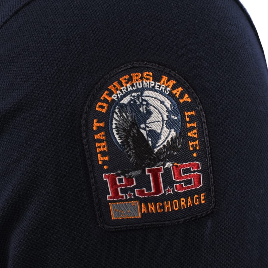 Image number 4 for Parajumpers Gangapuma Polo T Shirt Navy