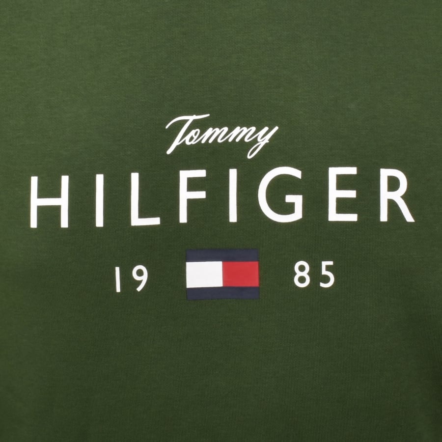Image number 3 for Tommy Hilfiger Brand Love Hoodie Green