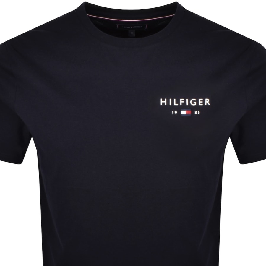 Image number 2 for Tommy Hilfiger Logo Brand Love T Shirt Navy