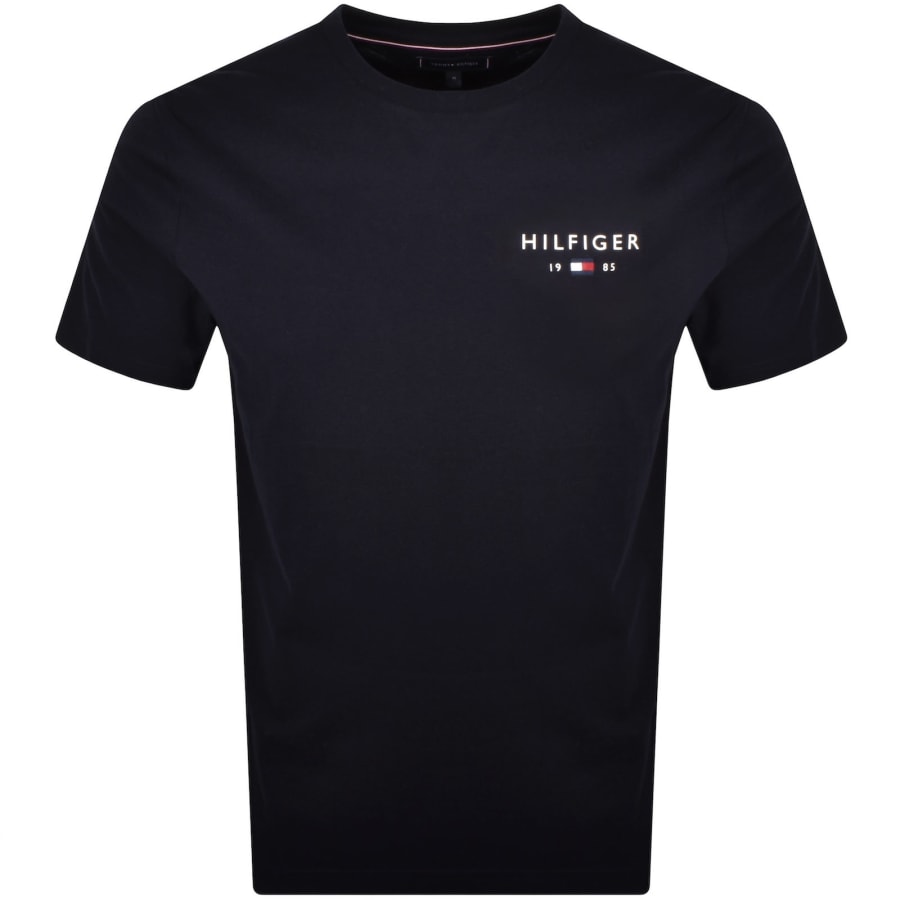 Image number 1 for Tommy Hilfiger Logo Brand Love T Shirt Navy
