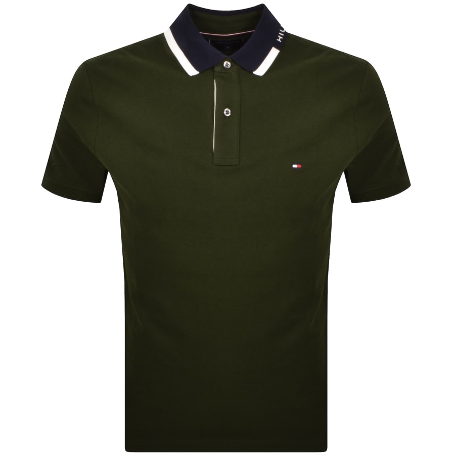 Image number 1 for Tommy Hilfiger Grafic Collar Polo T Shirt Green