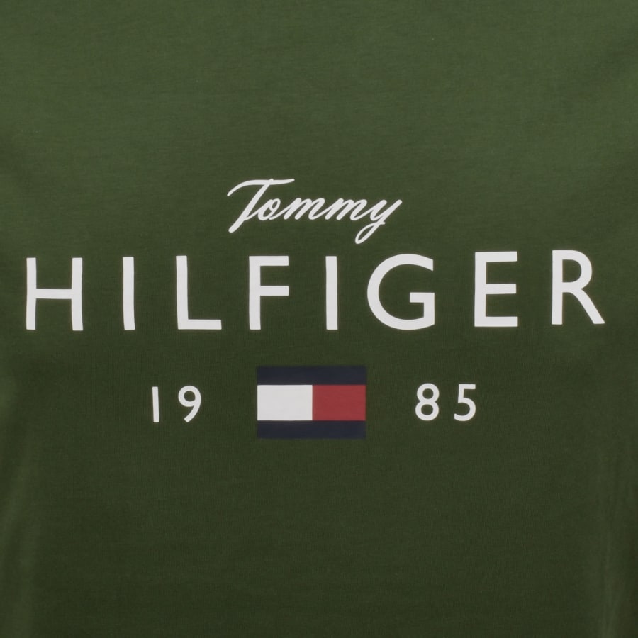 Image number 3 for Tommy Hilfiger Logo Brand Love T Shirt Green