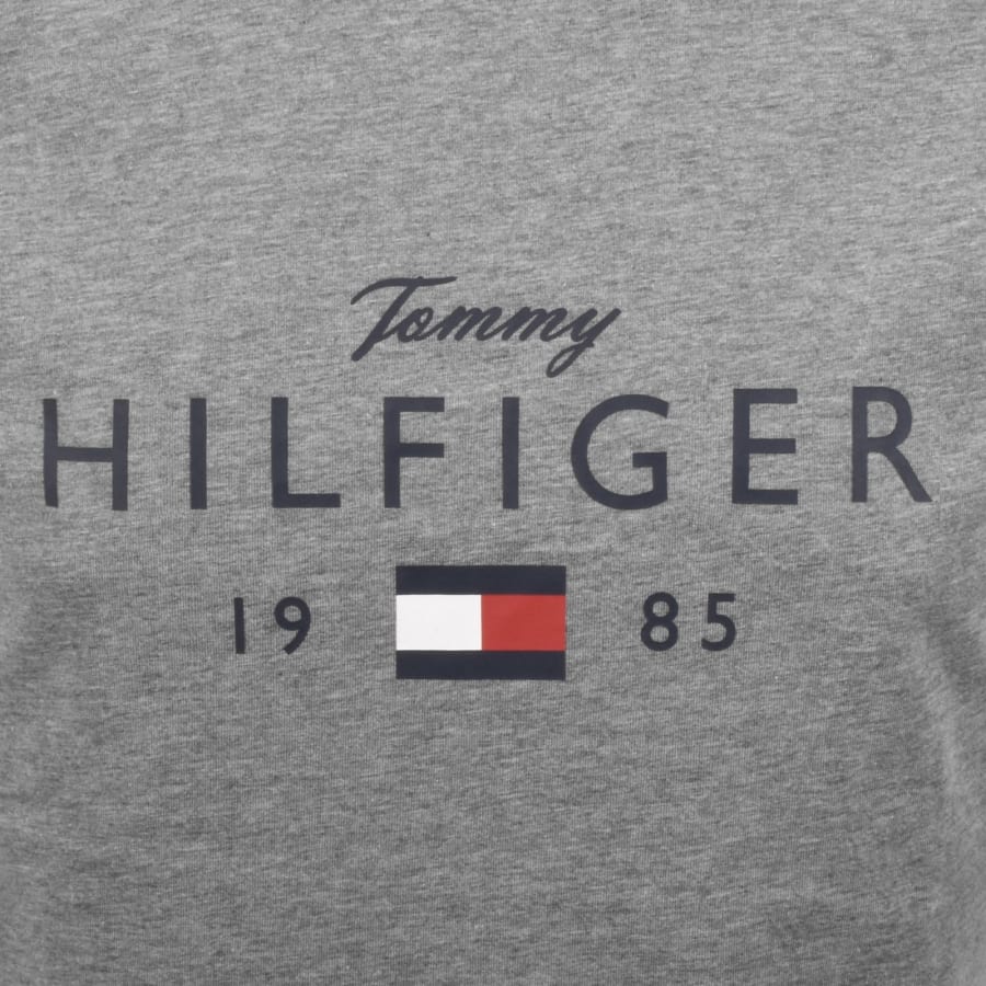 Image number 3 for Tommy Hilfiger Logo Brand Love T Shirt Grey