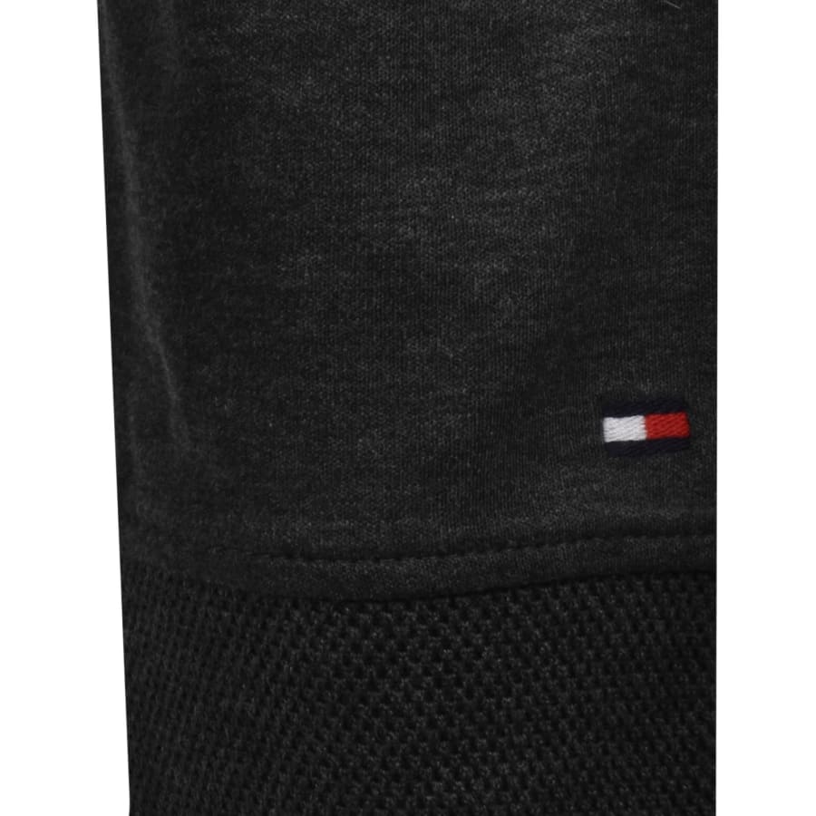 Image number 3 for Tommy Hilfiger Interlock Zip Polo T Shirt Grey