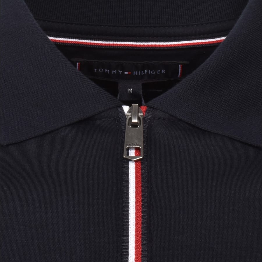 Image number 4 for Tommy Hilfiger Long Sleeve Polo T Shirt Navy